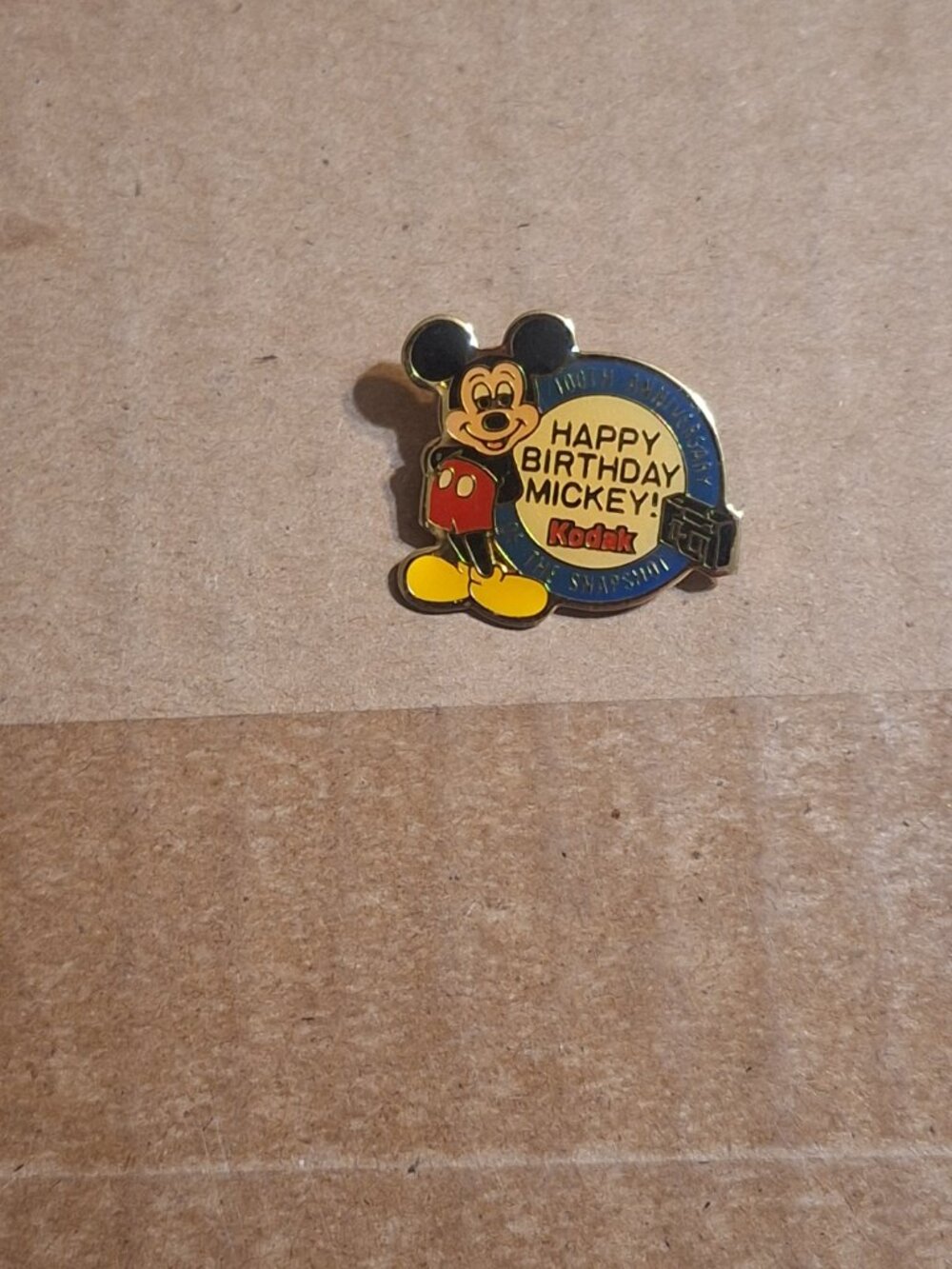 Happy birthday mickey kodak pin